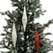 6 Pack 7.7" Red & White Glitter Shatterproof Teardrop Ornaments by Ashland®